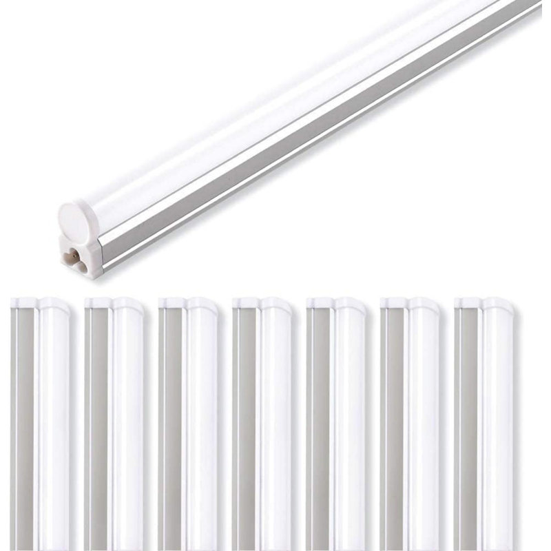 Luminaire à culot intégré Barrina Led T5, 4 pi, 2 200 lm, 6 500 K, 20 W, utilitaire pour atelier, 8 pièces
