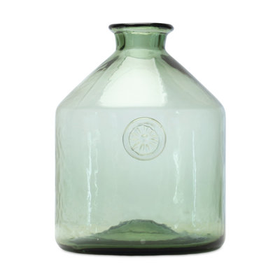 Dawm Green/Clear Glass Table Vase