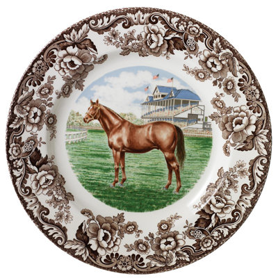 Spode Woodland Horses Dinner Plate 10.5" Thoroughbrd