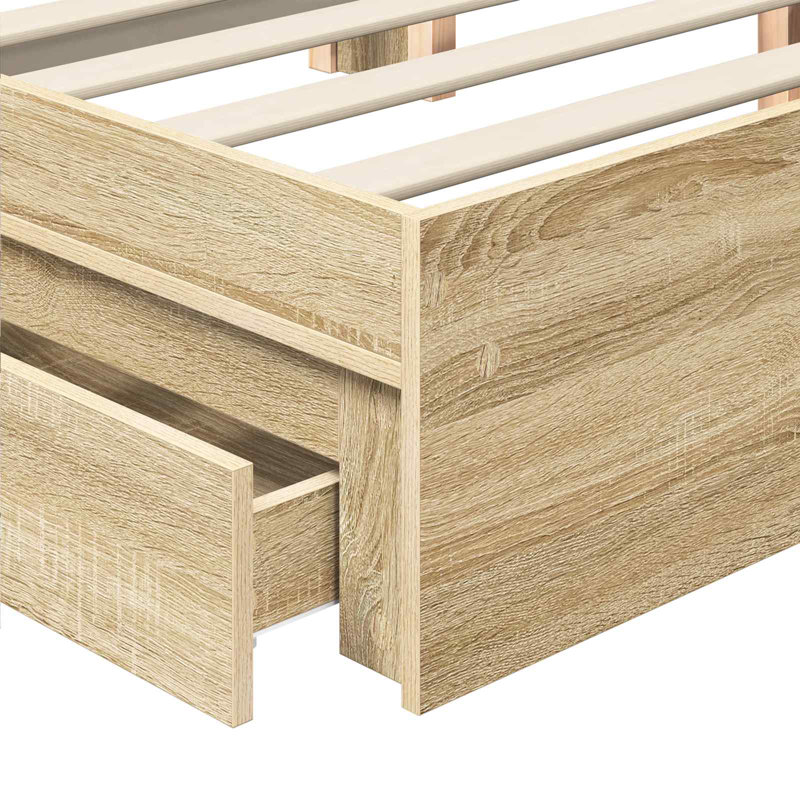 Bed, Sonoma Oak, European Double (140 x 200 cm)