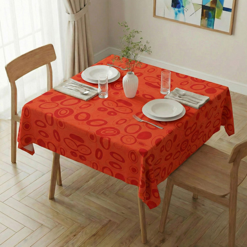 Nappe élégante (55 x 55 pouces), 65% coton / 35% polyester, facile à nettoyer, lavable à la machine à 86 ° F, va au sèche-linge, repassable | Parfait pour la table à manger et les occasions spéciales, design durable et élégant