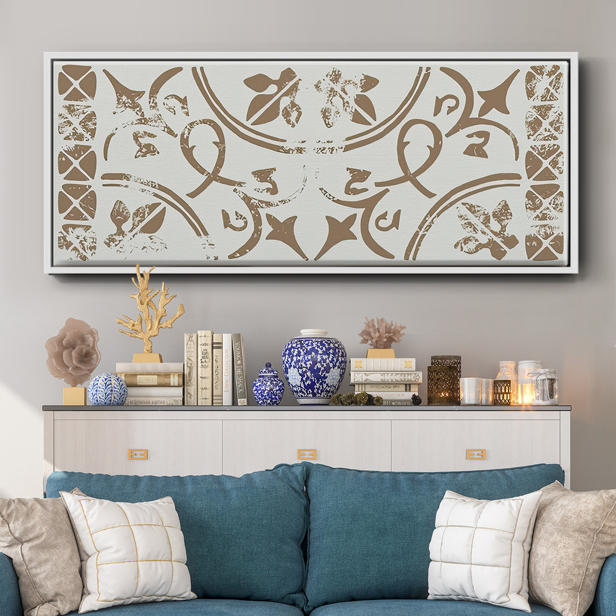 Red Barrel Studio® Ceramic Tile Collection - Framed Canvas | Wayfair