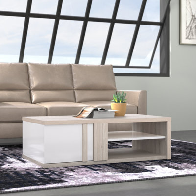 Aletta Pedestal Coffee Table with Storage