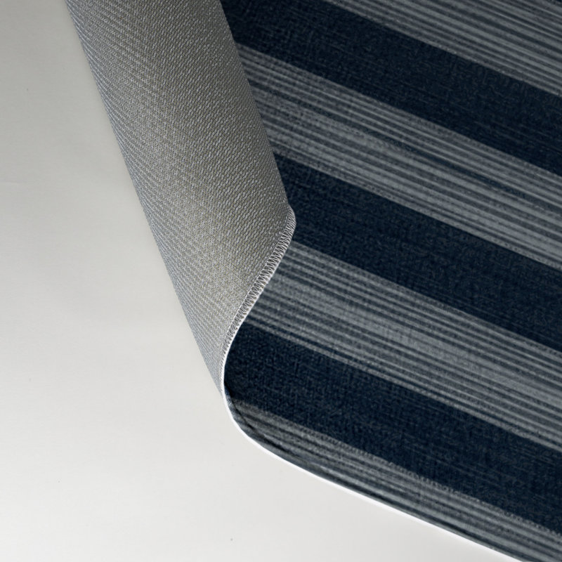 Tapis intérieur / extérieur gris HorizontalStripes, Rectangle 9 pi x 12 pi