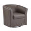 Fauteuil demi-tonneau pivotant en similicuir-1558136493