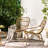 Accent Chairs For Backyard - Faux , 28.54in.d X 23.71in.w 32.73in.h, Brown, Iron Frame 2 Open Weave Frame, Brown