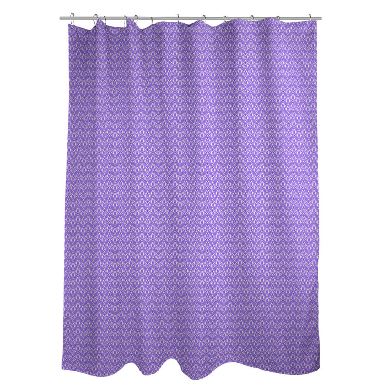 Rideau simple art déco, Rayures mauves 2