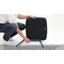 Chaise de salle d'attente en similicuir avec structure en métal (ensemble de 6)-129964614