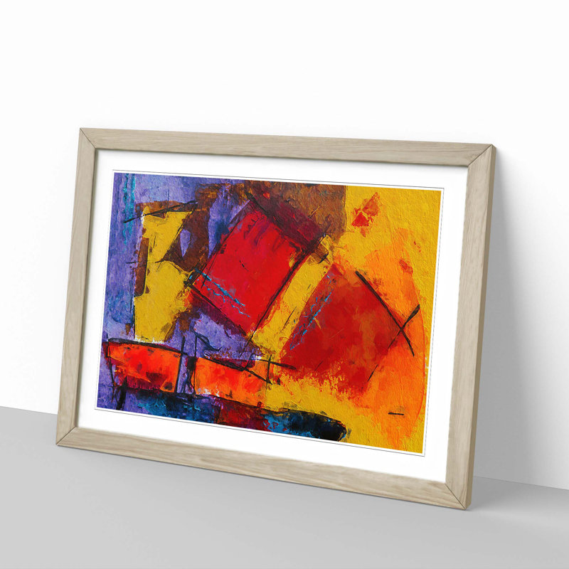 Abstract Vol.387 by S.Johnson - Framed Print, 24cm H x 33cm W x 2cm D, Oak Framed
