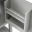 Meuble-lavabo de 20 po avec lavabo, armoire de salle de bain avec porte à fermeture douce, support de rangement et tablette ouverte, gris-1485099421
