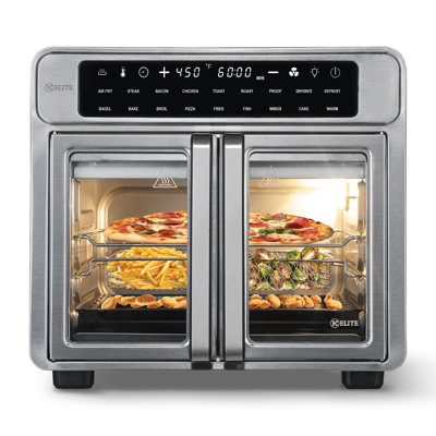 Kitchen Elite 16 Qt French Door Air Fryer Oven, Countertop Cooker w/ LED Display