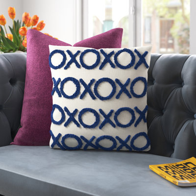 Housse et insert de coussin carré en coton Casual Xoxo