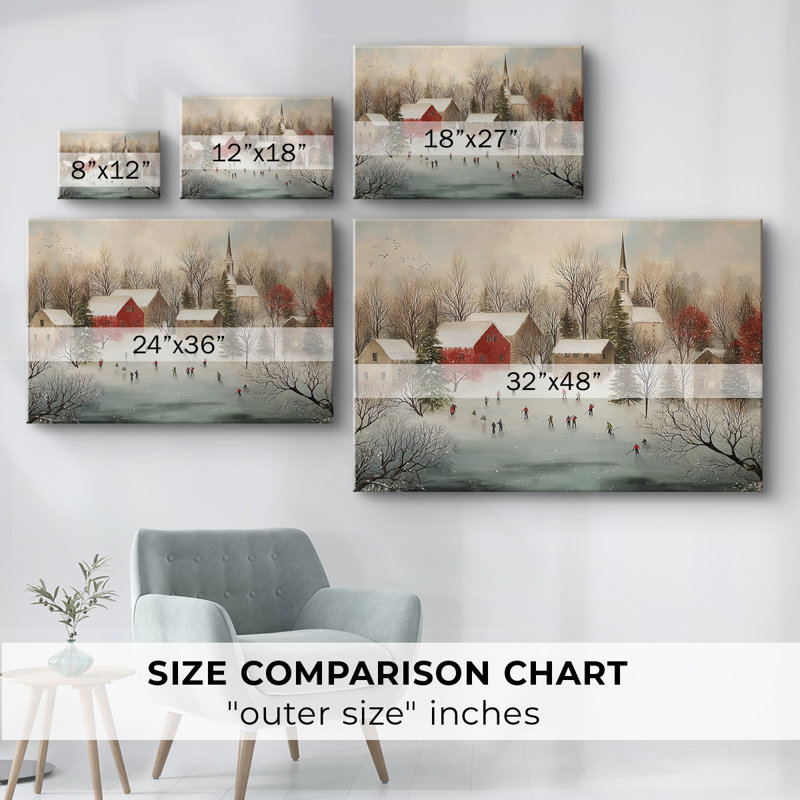 Sugar Carols at Dawn - Toile tendue avec châssis de qualité supérieure, H 18 po x l 12 po