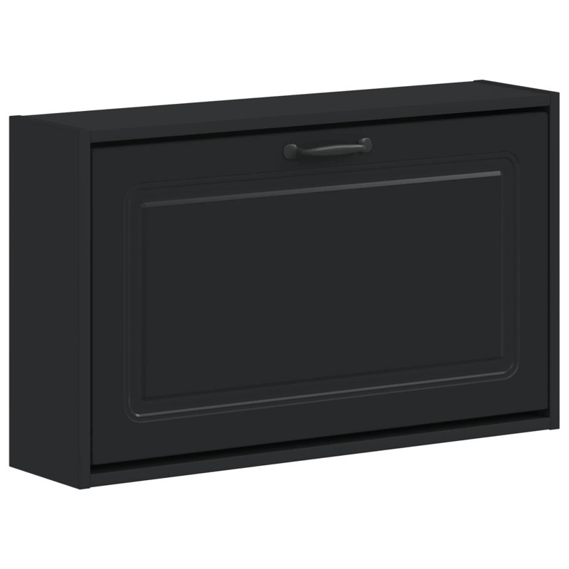 Flip Down Shoe Storage, 43 cm H x 71 cm W x 17 cm D, Black