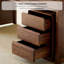 Bureau rectangulaire rétro en bois massif brun noyer-1983104888