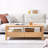 Burlywood Solid Wood Rectangular Coffee Table-202012383