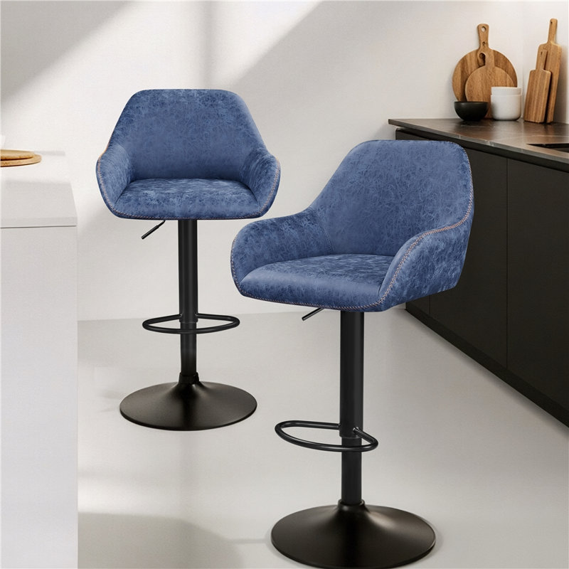 Tabourets de bar rotatifs 2 pièces Eastway, Bleu