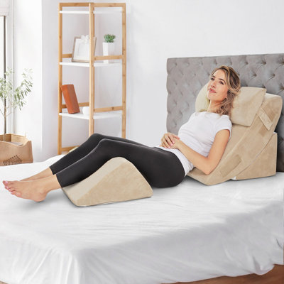 4 PC Bed Wedge Pillows Set