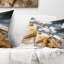 Coussin de message seascape dans un coussin lombaire sable