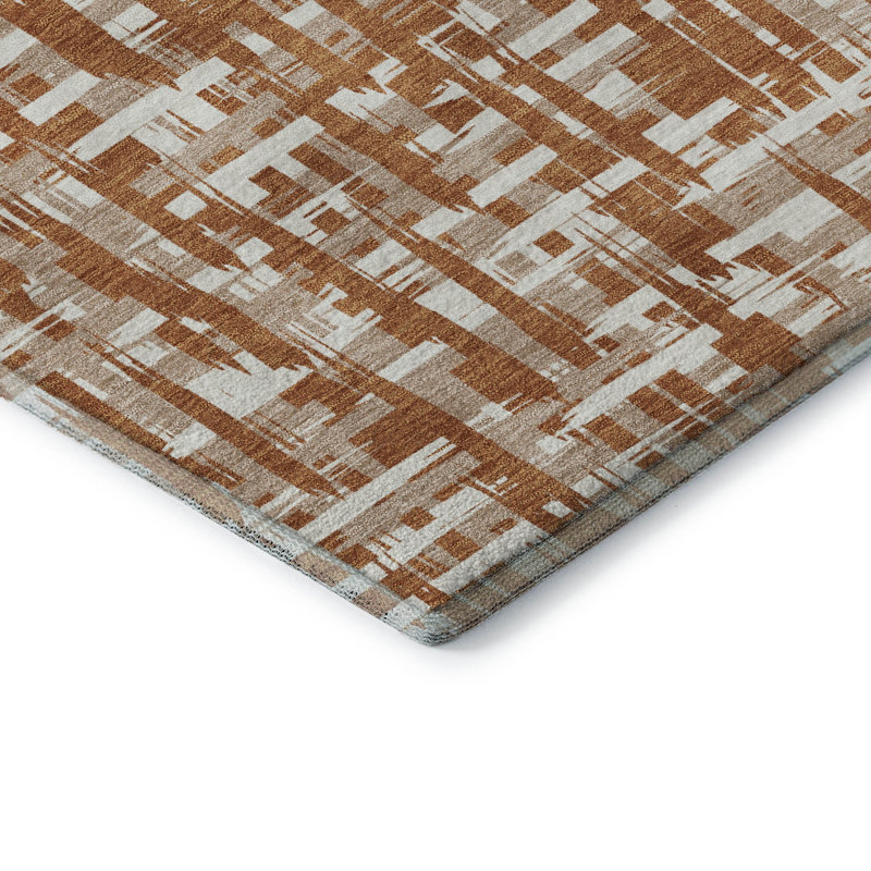 Premium Machine Washable Crumley AMF1059 Lines Rug_AMF1059TR, Rectangle 5 pi x 7 pi 6 po