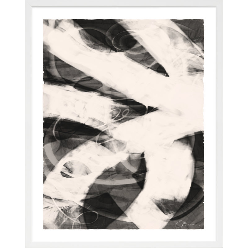 Convergence 3 Print by Jacques Pilon, White Wood, 38" H x 30" W x 1.25" D