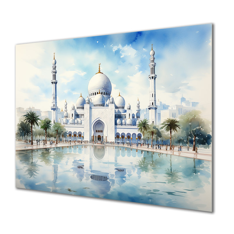 Blanc, mosquée de l'Islam blanc Sheik Zayed III, H 12 po x l 20 po x P 1 po