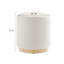 Tilden 16" Round Sherpa Upholstered Ottoman-96356076