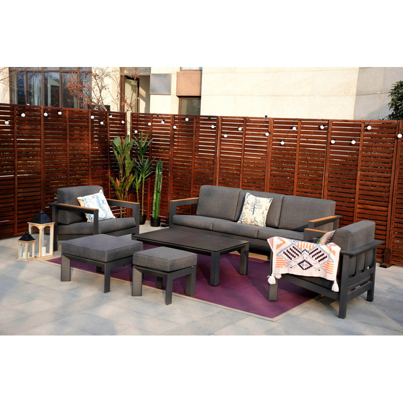 7 - Person Patio Conversation Set with Cushions