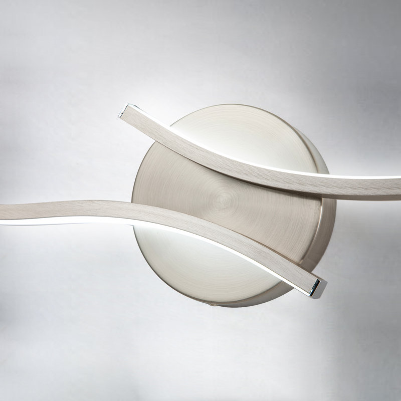 Éclairage de salle de bain à DEL à intensité variable 2 lumières Philpott, Nickel