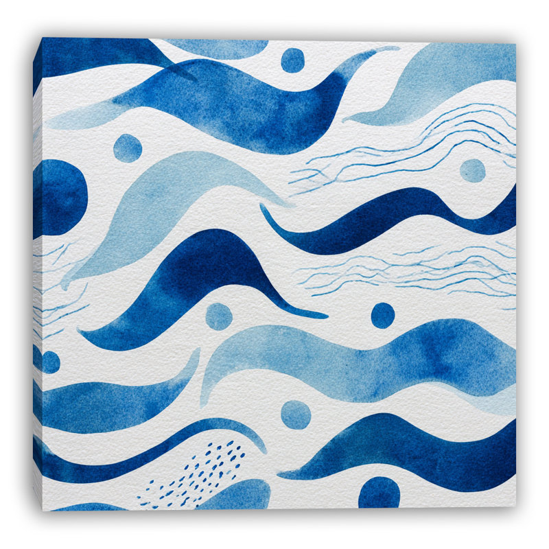 Art mural sur toile Coastal Rhythm Dots, L 20 po x H 20 po x P 1,5 po