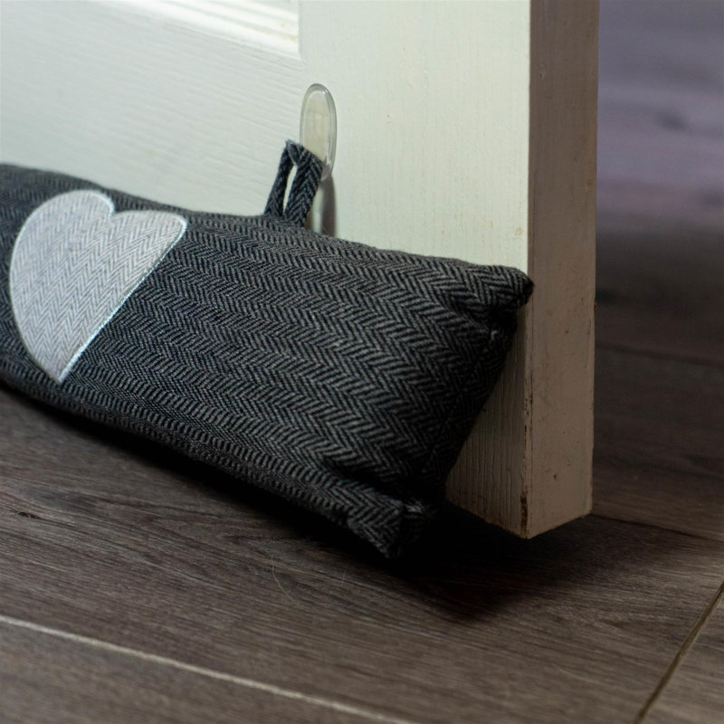 Nicola Spring - Herringbone Door Stop & Draught Excluder - Heart
