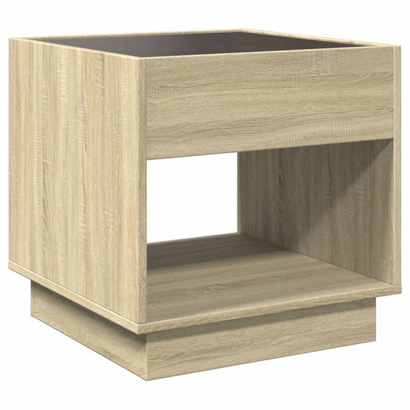 Creaghan 50cm W Bedside Table, Sonoma Oak