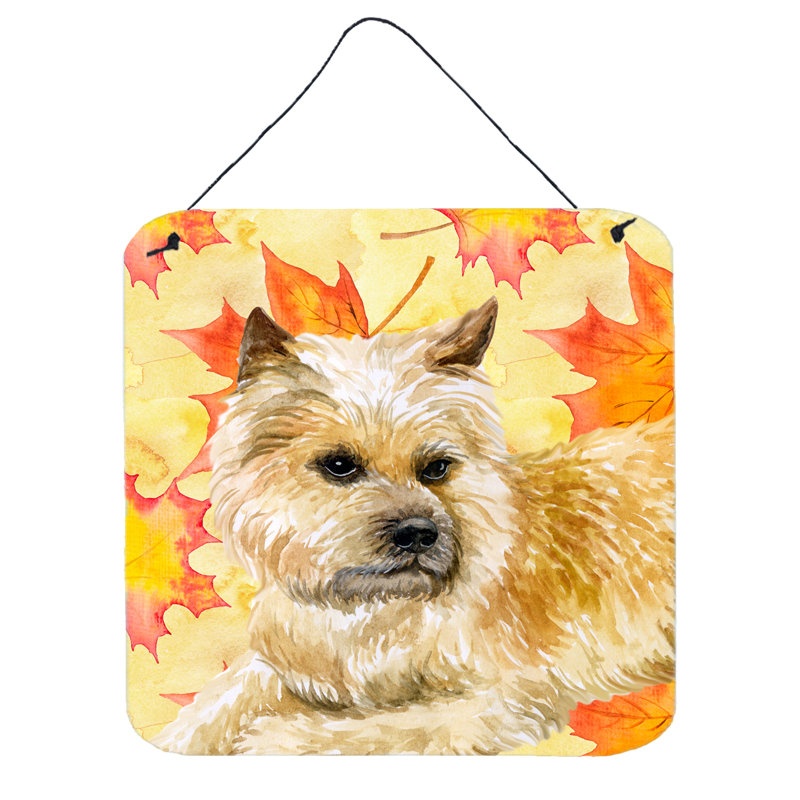 Décoration murale automne, Cairn terrier