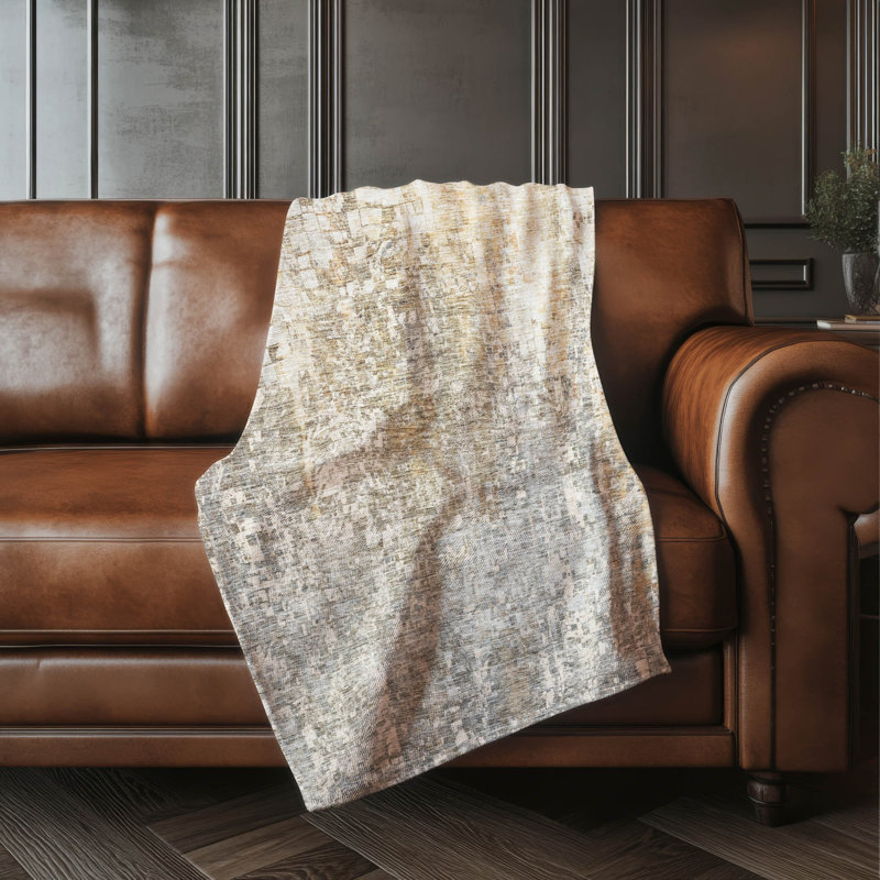 Jeté carré Addison Sherpa ASB581, Beige