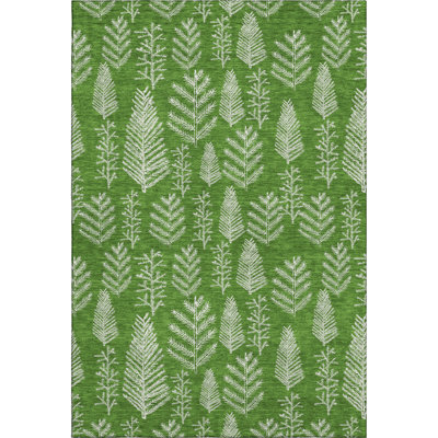 Premium Machine Washable Dockside AMF1813 Christmas Tree Leaves Rug