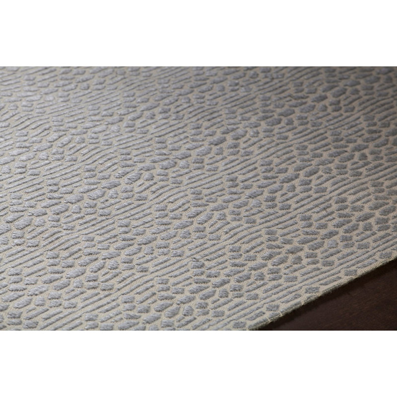 Tapis gris tissé à la main Kaiser, 5 pi x 7 pi 6 po