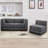 Myrhn Modular Sectional, 3-Seater Contemporary Sleeper with Solid Wood Base-1407276639