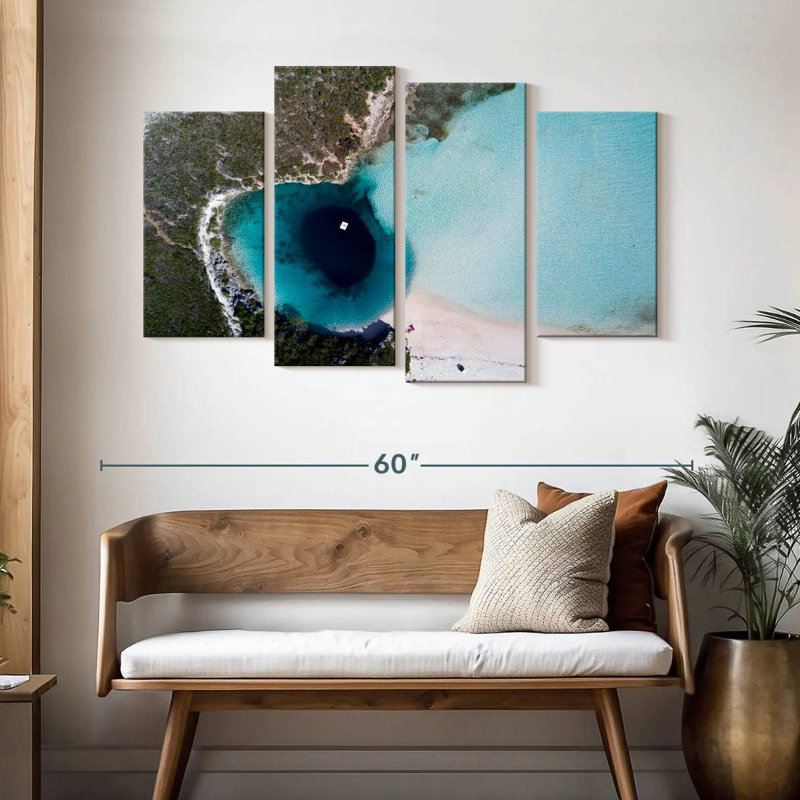 Gillard Dean's Blue Hole Bahamas, H 32 po x l 52 po