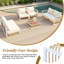 Ensemble de canapé modulaire de patio en métal 7 pièces Modern Minimalist-132686062