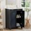 Petit meuble-lavabo 24 "avec lavabo en céramique