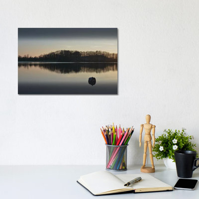 Silence At The Lake I by Lena Weisbek - Wrapped Canvas Print