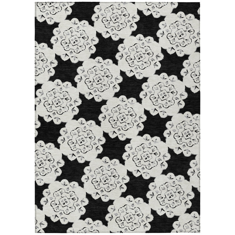 Machine Washable Indoor/Outdoor Chantille ACN2352 Casual Rug, Rectangle 3' x 5'