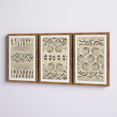 Motif «Bazar Triptych» par Marmont Hill - Ensemble de 3 reproductions de cadres photo sur papier