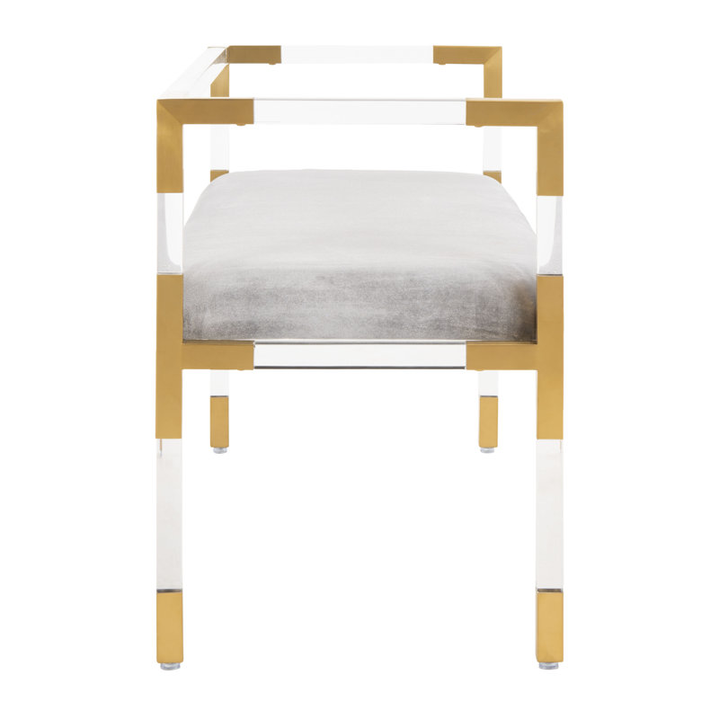 Upholstered Bench, Grey