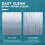 Walk in Shower Screen With Black Stainless Steel Support Bars-397792650