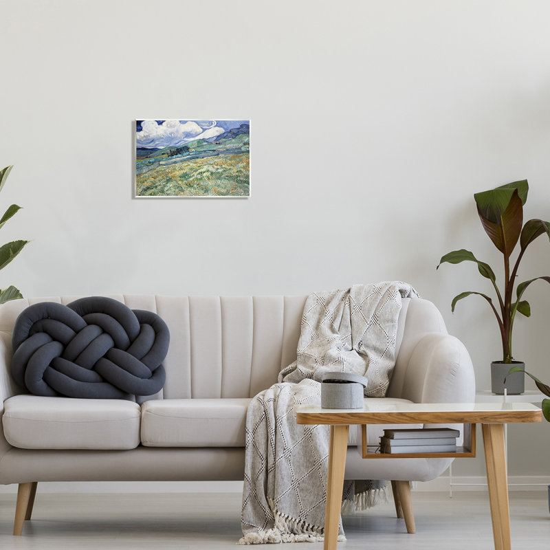 Paysage de montagne derrière Saint Paul Classic par Vincent Van Gogh - Peinture, H 10 po x l 15 po x P 0,5 po, Unframed