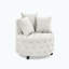 Chaise pivotante rembourrée et capitonnée en velours-951953032