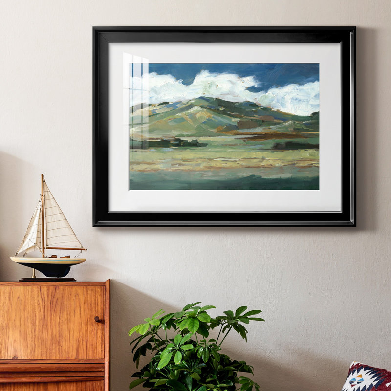 Western Sky II - peinture encadrée, H 26,5 po x l 36,5 po x P 1 po, Noir, Blanc