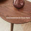 (SINGLE) Table basse de table centrale 100% bois de chêne massif avec plateau en bois naturel en forme de galets et table basse Largeur 50 x profondeur 44,5 x hauteur 65 cm Facile à assembler