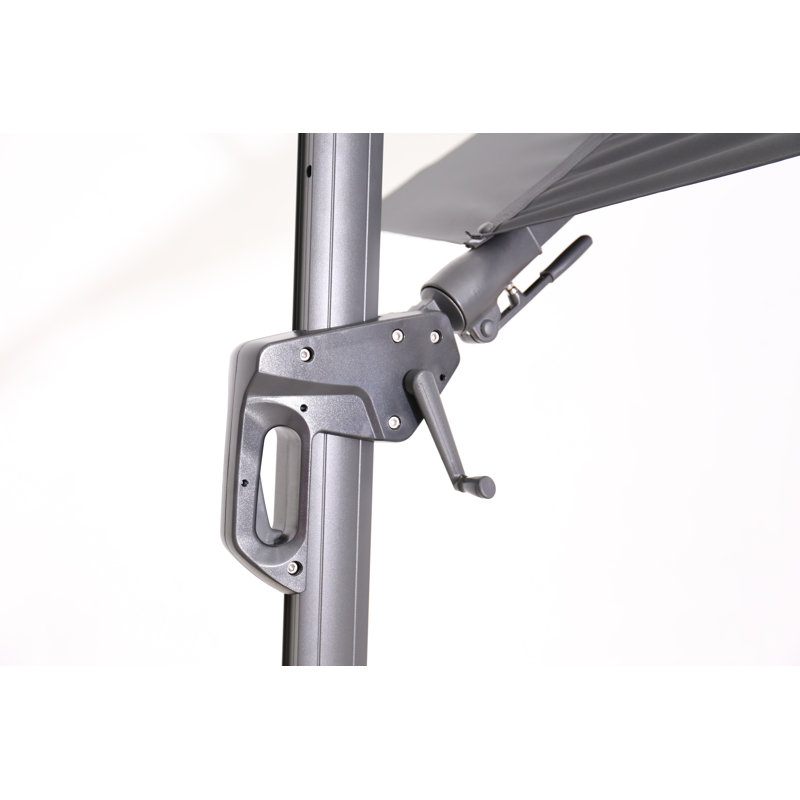 Iris 355cm Cantilever Parasol, Royal Grey, Dark Grey